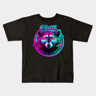 chill raccoon Kids T-Shirt